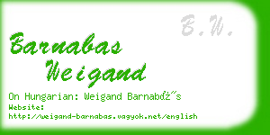 barnabas weigand business card